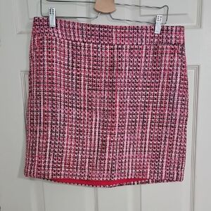 White House Black Market Pink Tweed Pencil Skirt